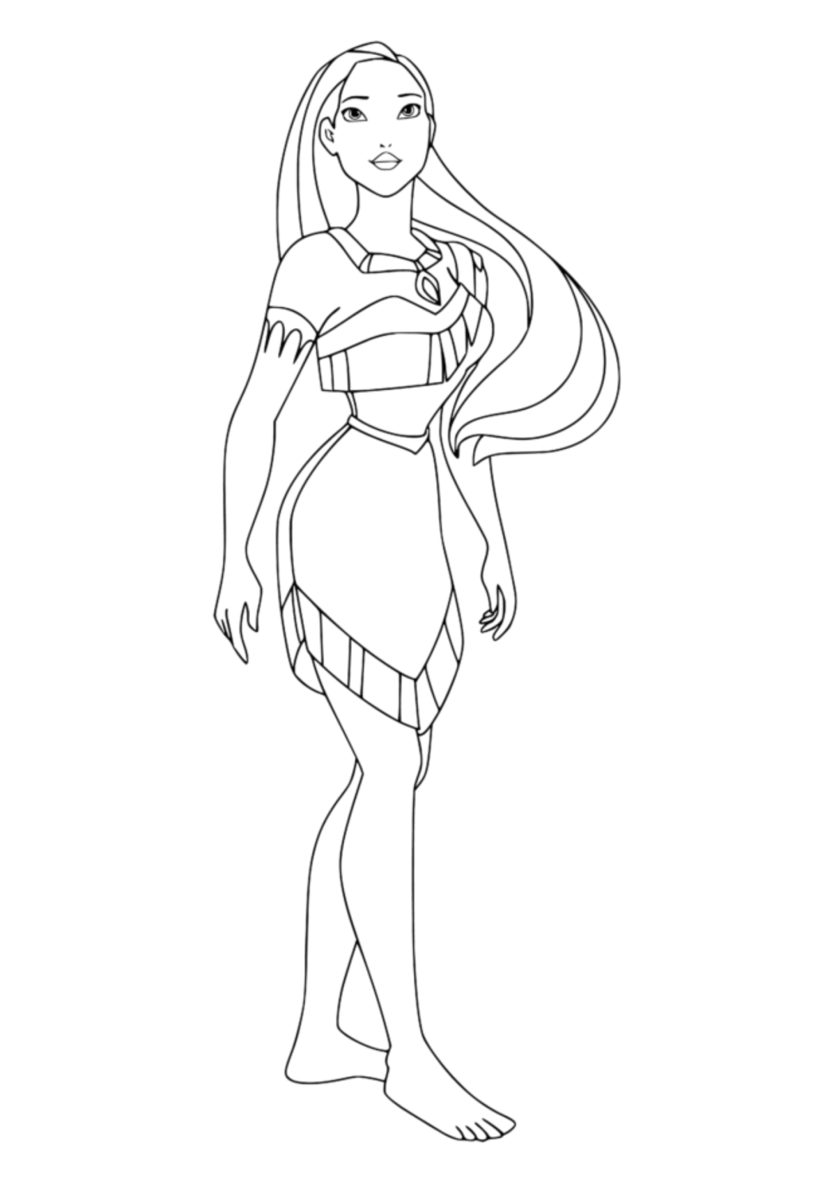 Desenho para Colorir Pocahontas