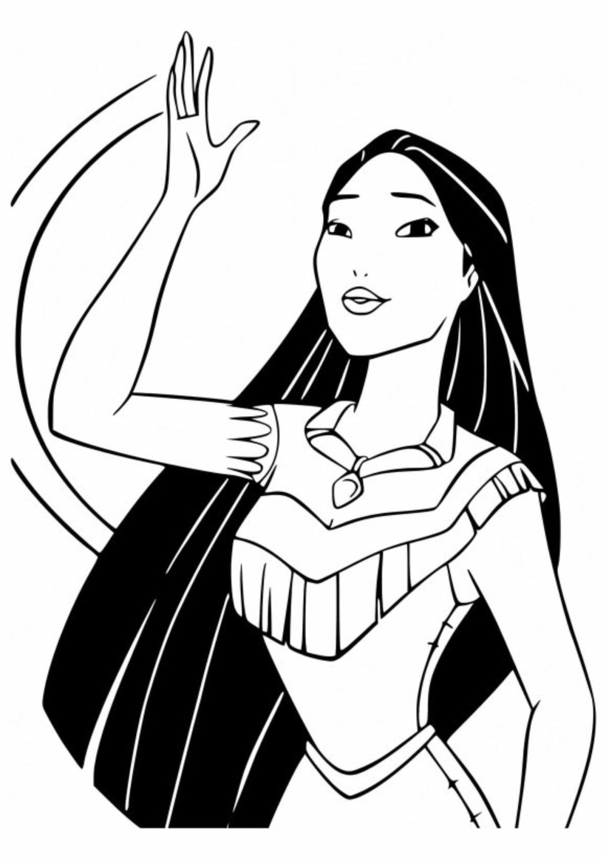 Desenho para Colorir Pocahontas