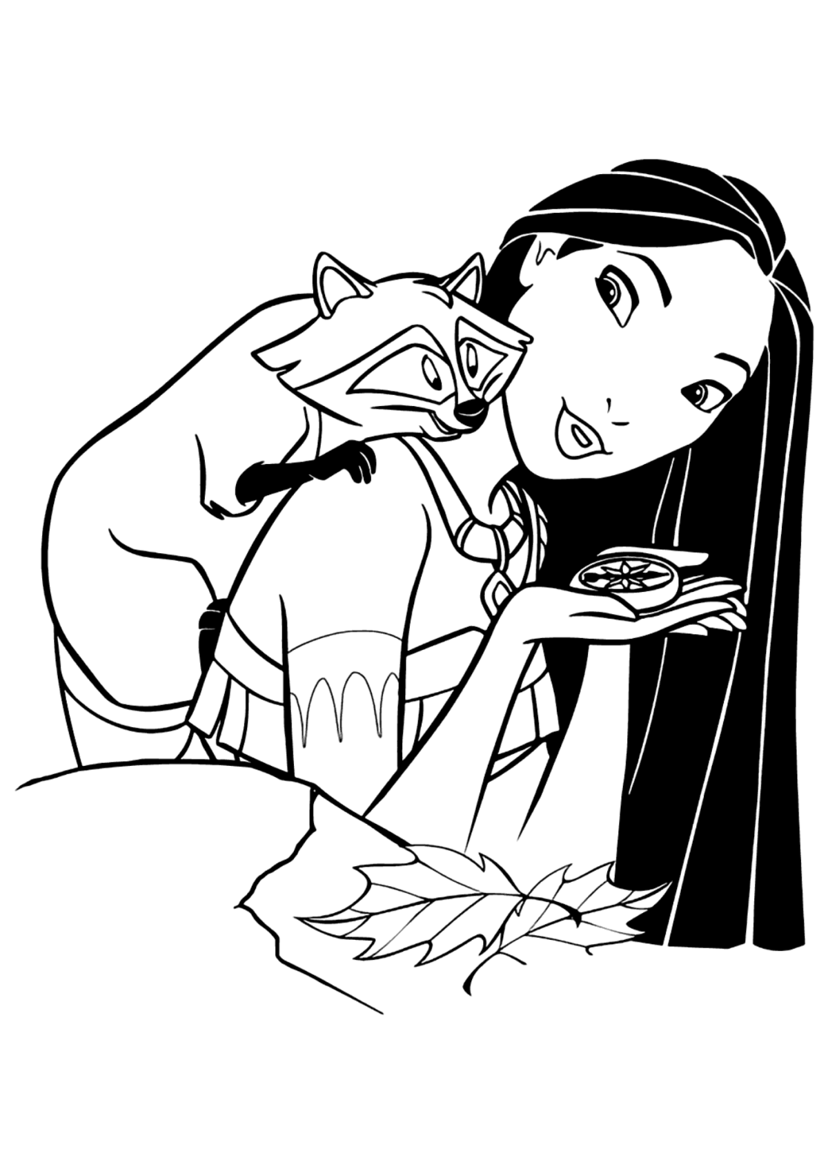 Desenho para Colorir Pocahontas