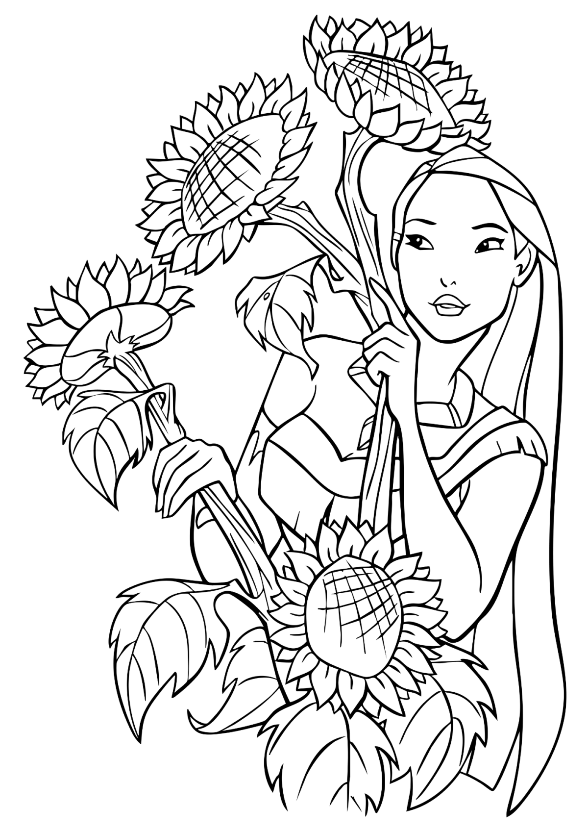Desenho para Colorir Pocahontas