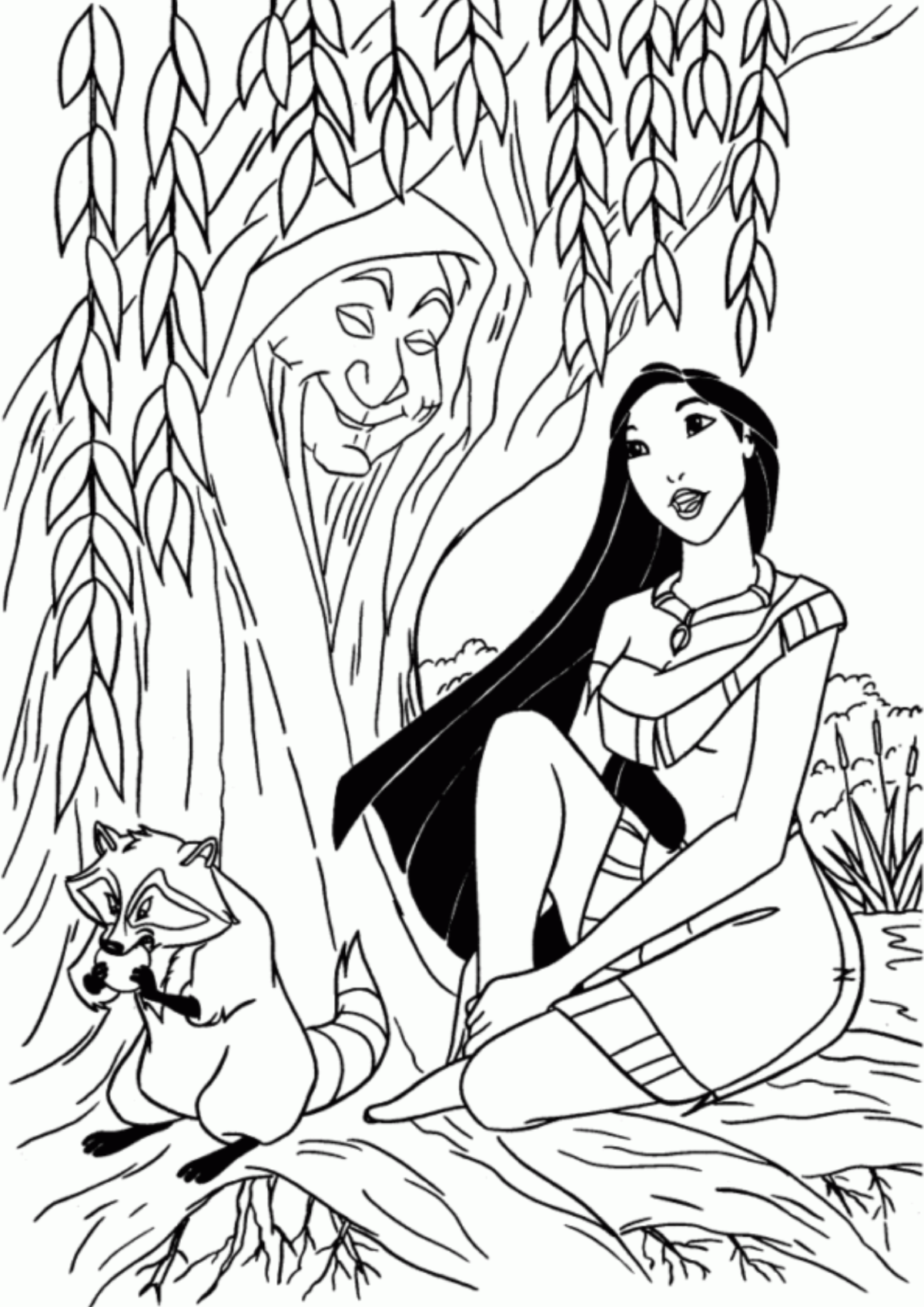 Desenho para Colorir Pocahontas