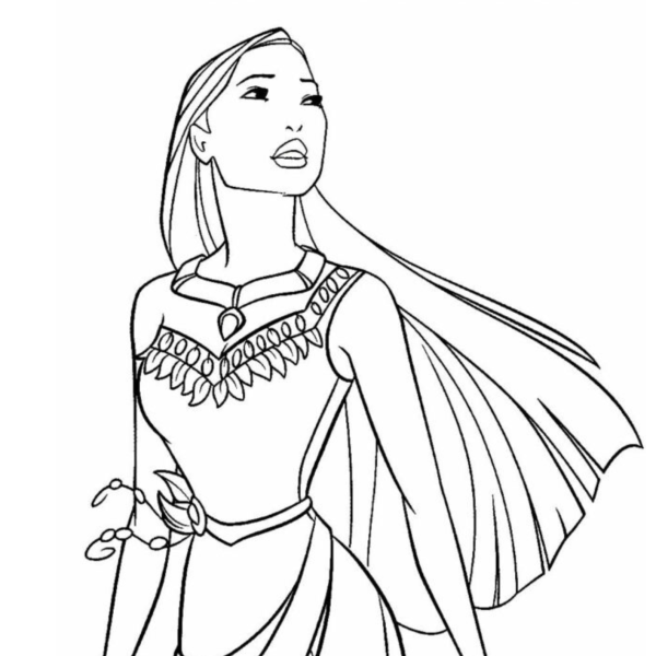 Desenho para Colorir Pocahontas