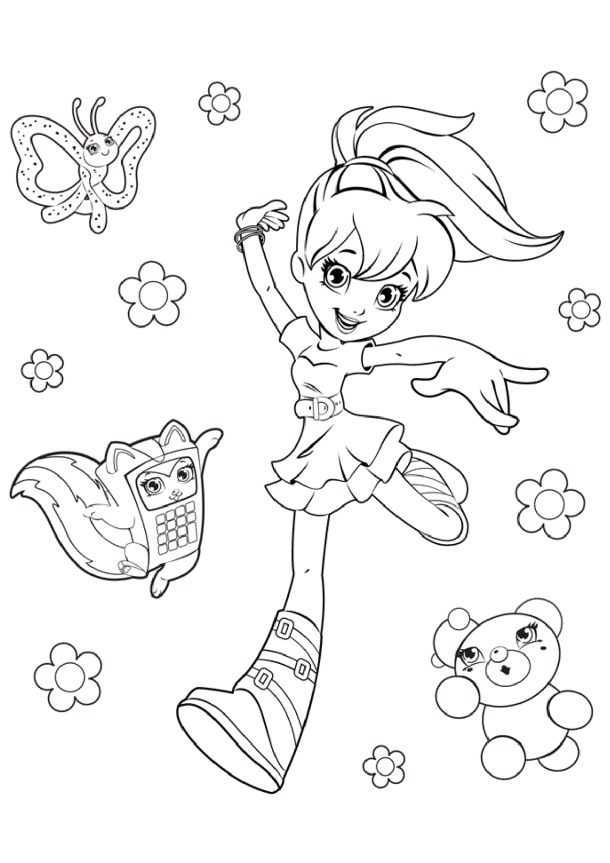 Desenho para Colorir Polly Pocket