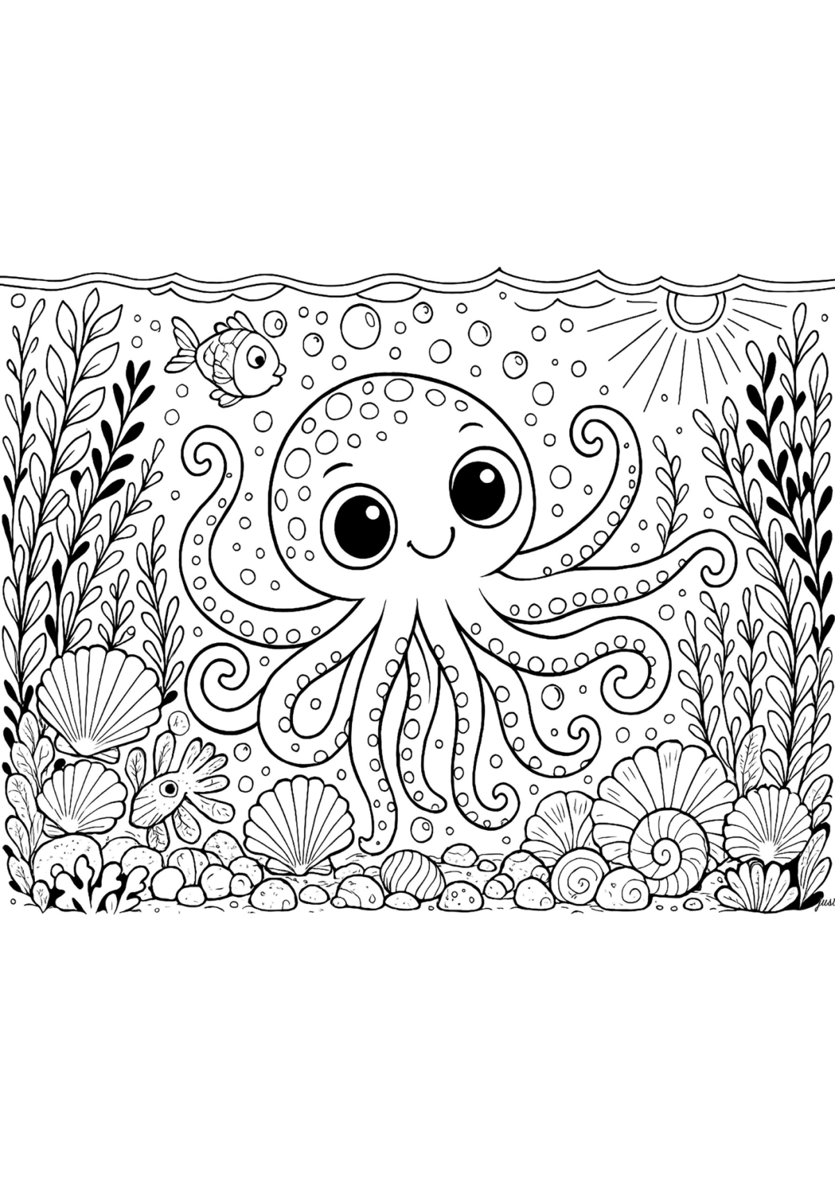 Desenho para Colorir Polvo