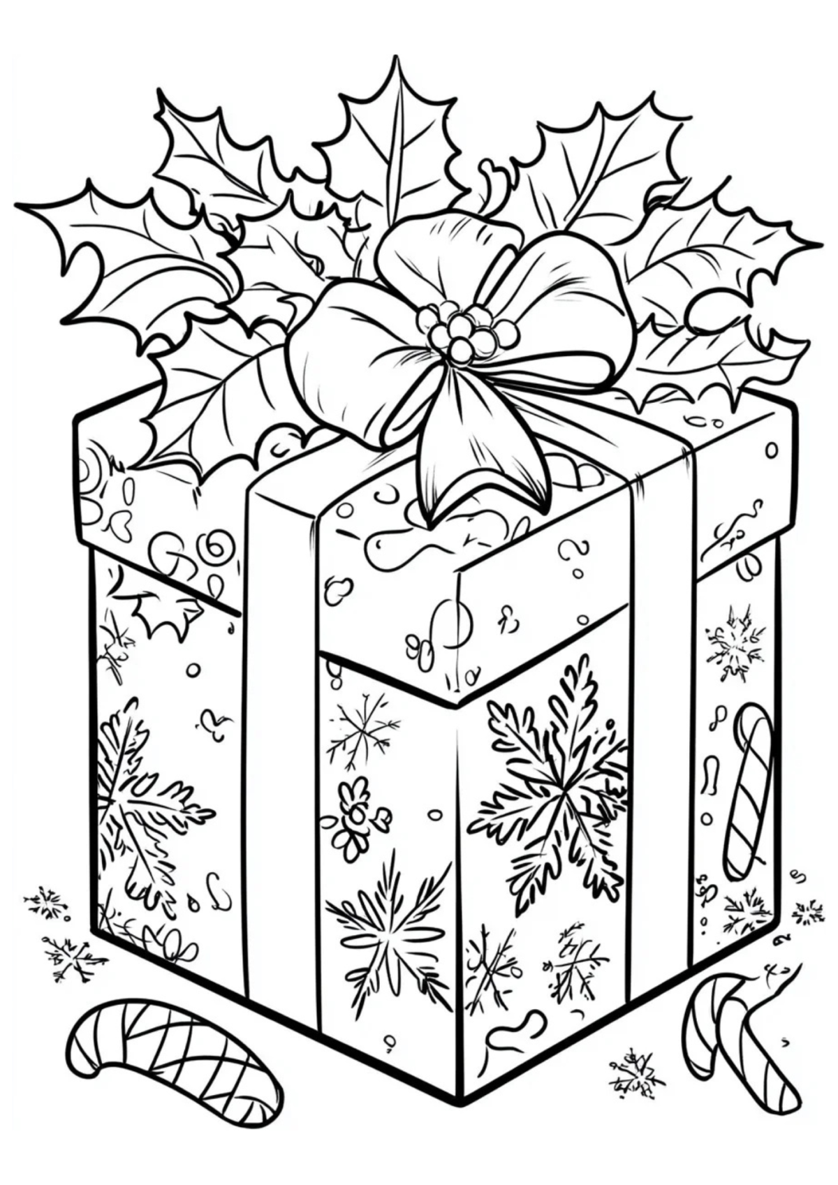 Desenho para Colorir Presente
