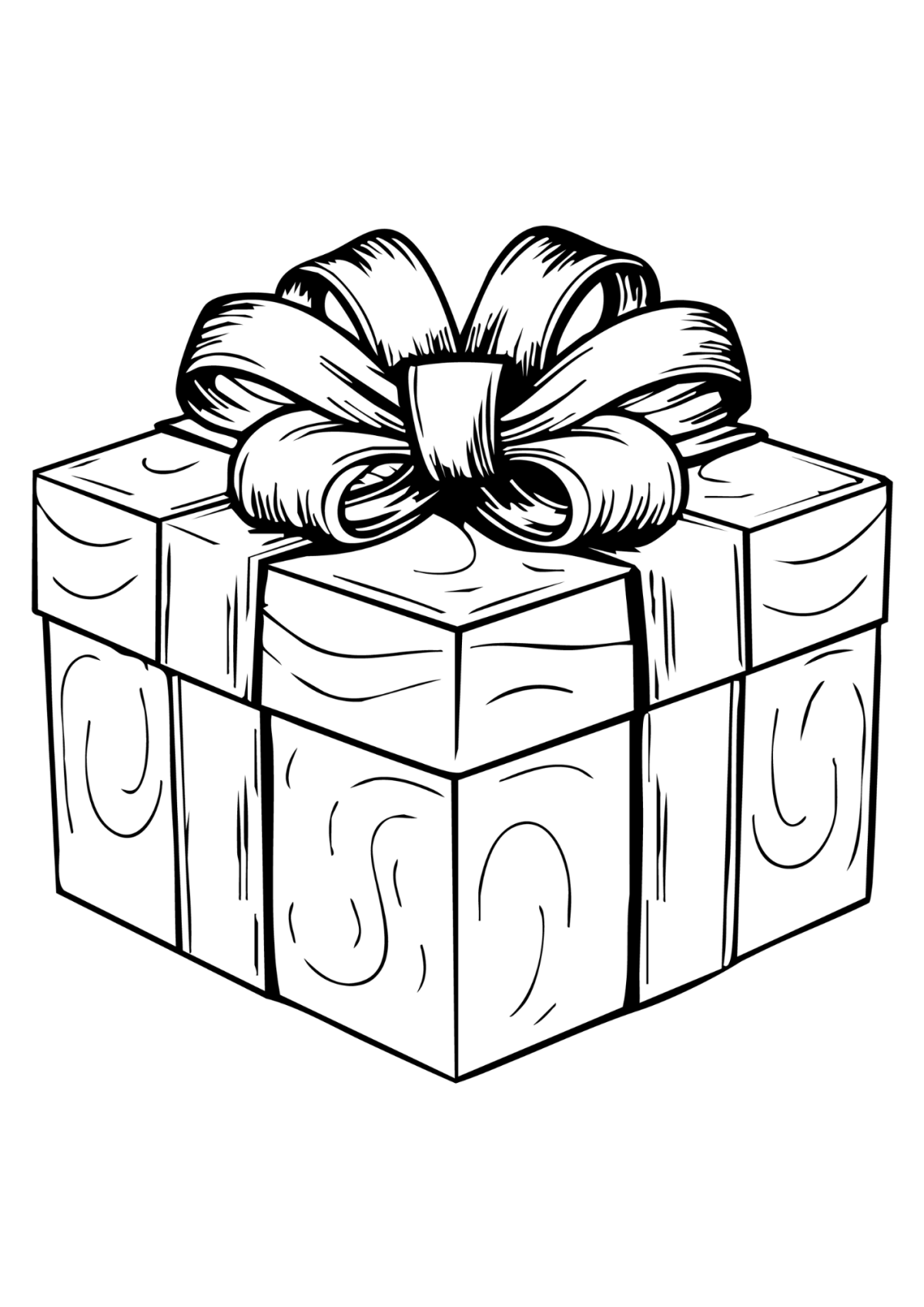 Desenho para Colorir Presente