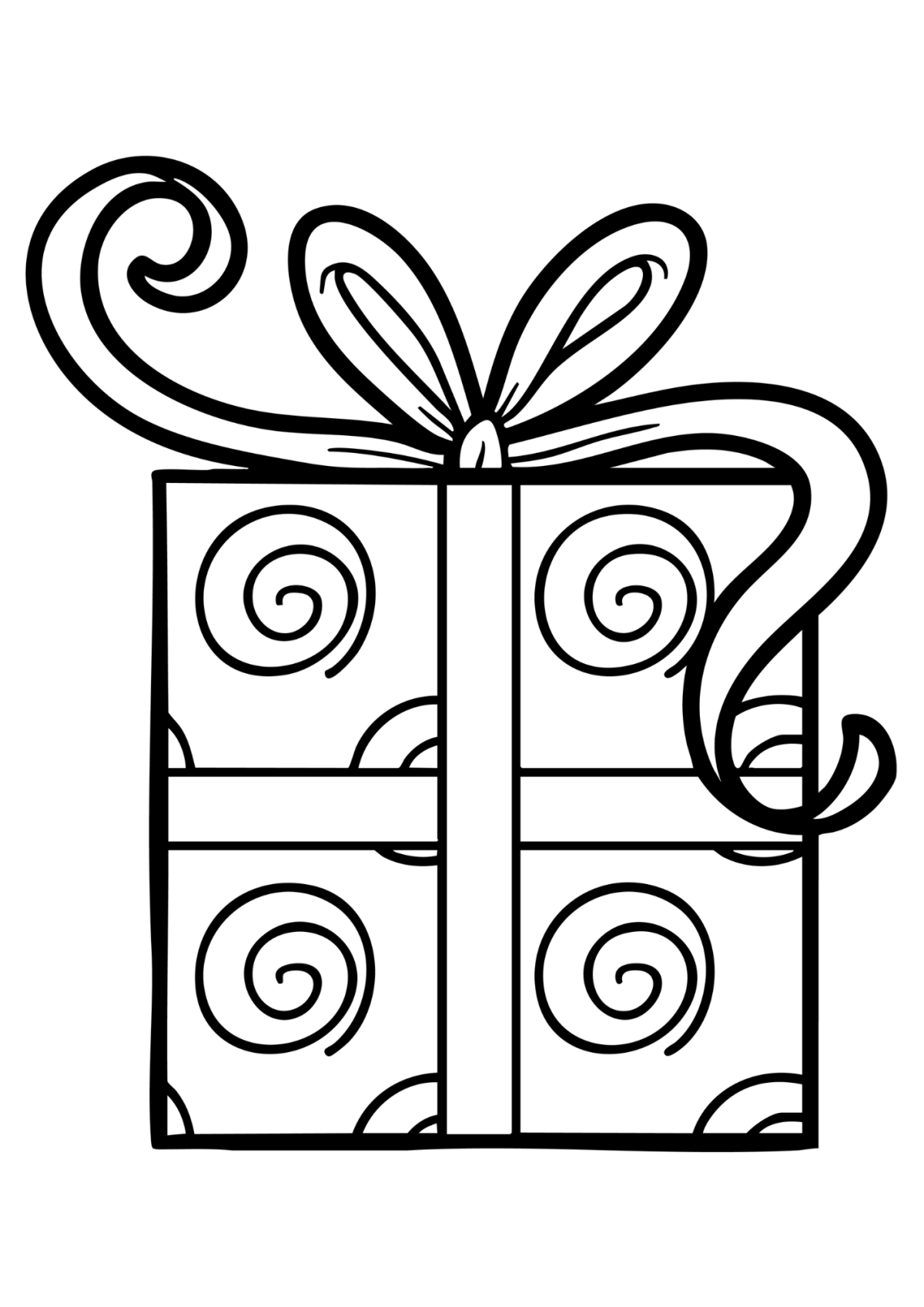 Desenho para Colorir Presente