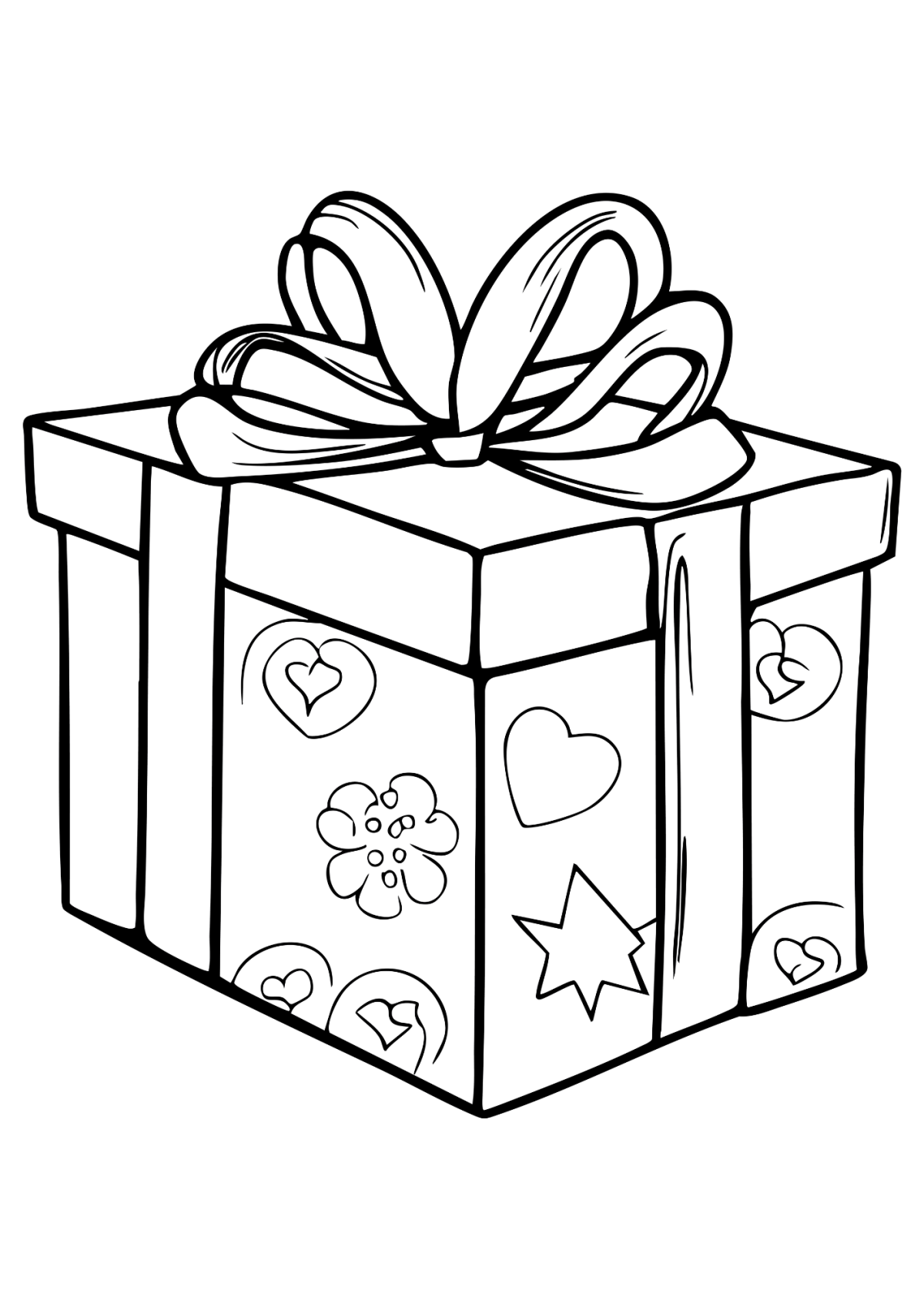 Desenho para Colorir Presente