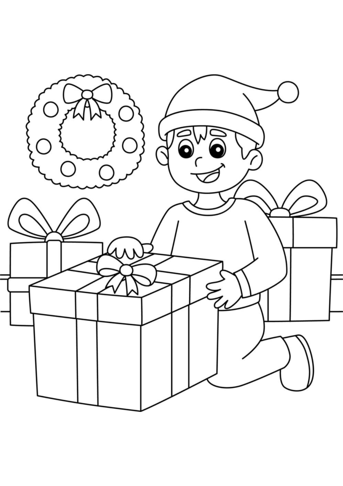Desenho para Colorir Presente