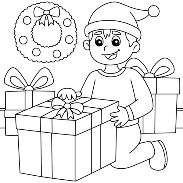 Desenho para Colorir Presente