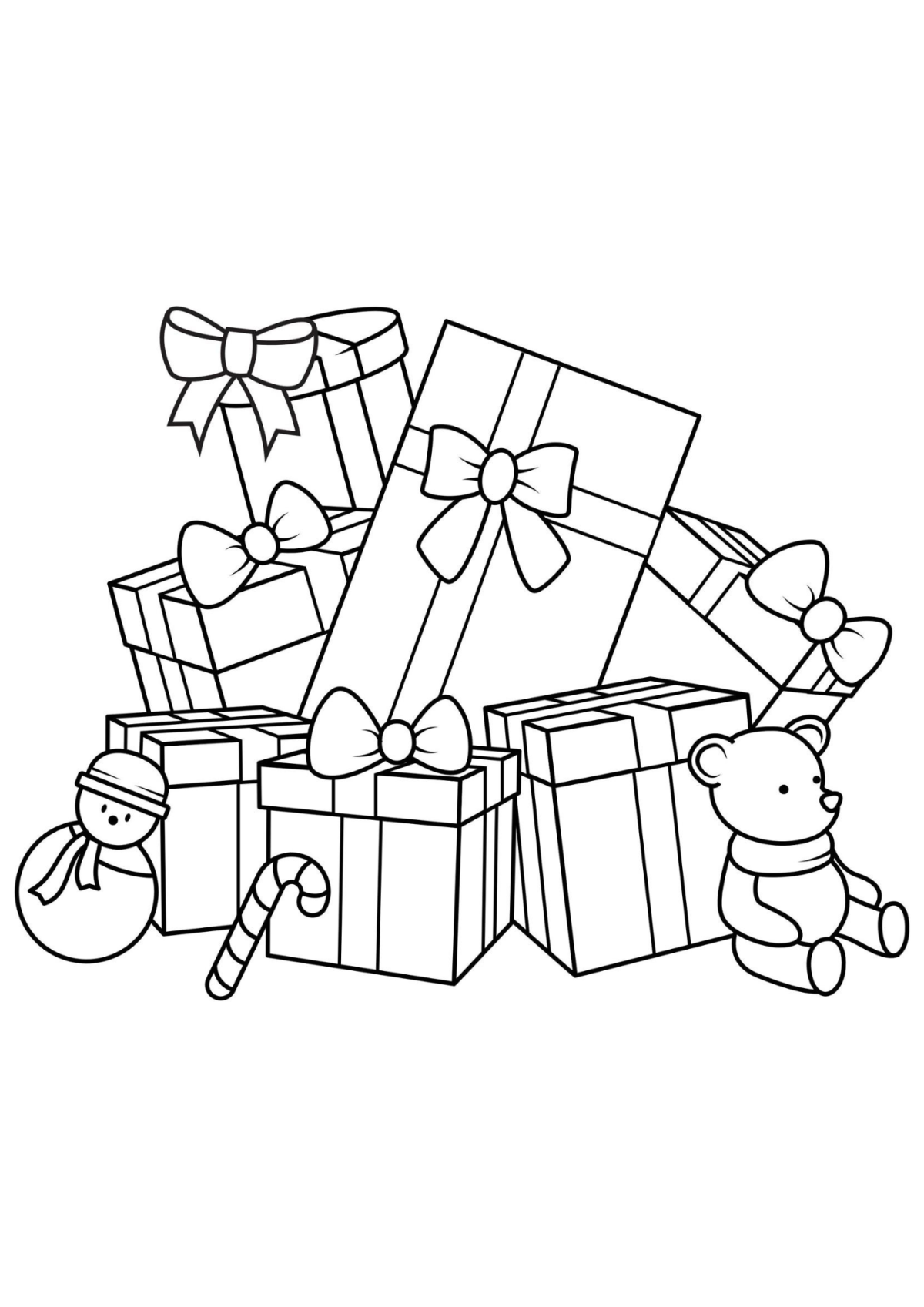 Desenho para Colorir Presente