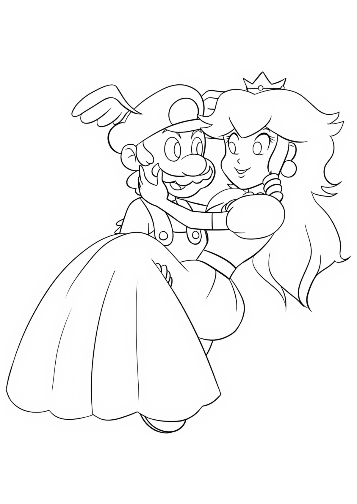 Desenho para Colorir Princesa Peach