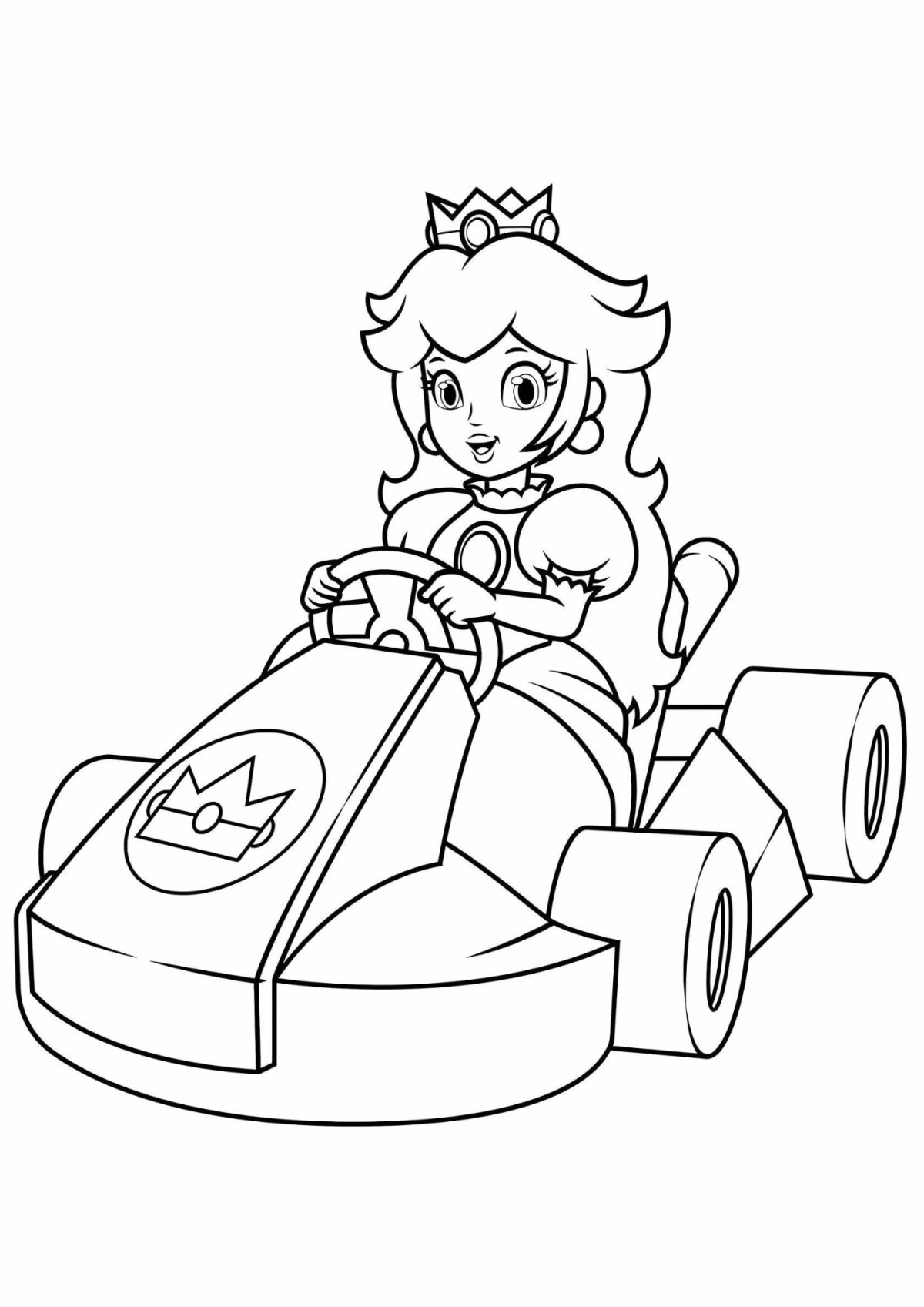 Desenho para Colorir Princesa Peach