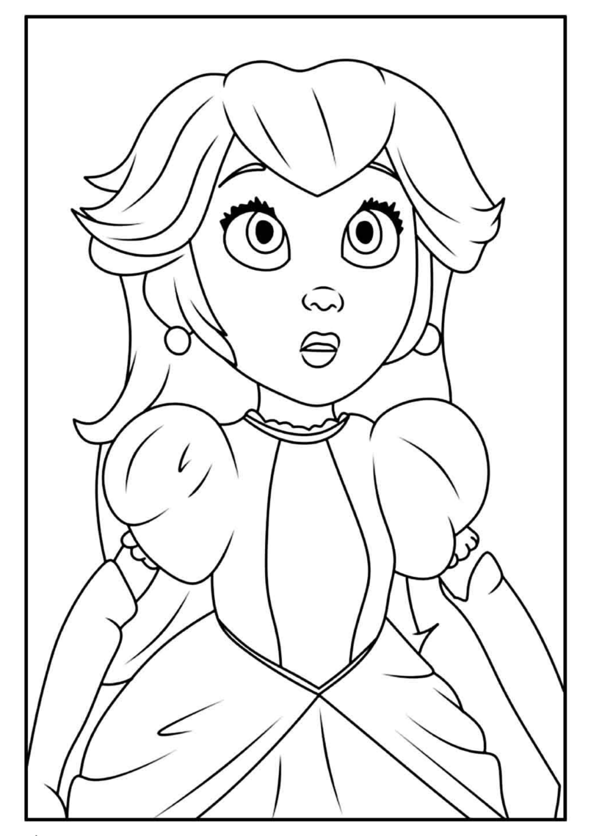 Desenho para Colorir Princesa Peach