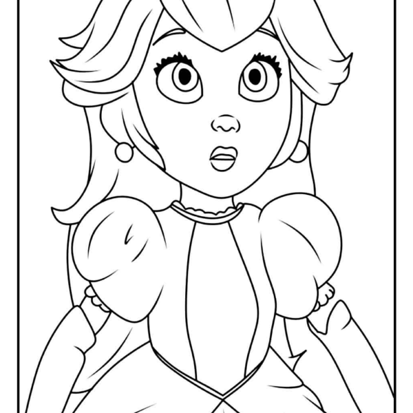 Desenho para Colorir Princesa Peach