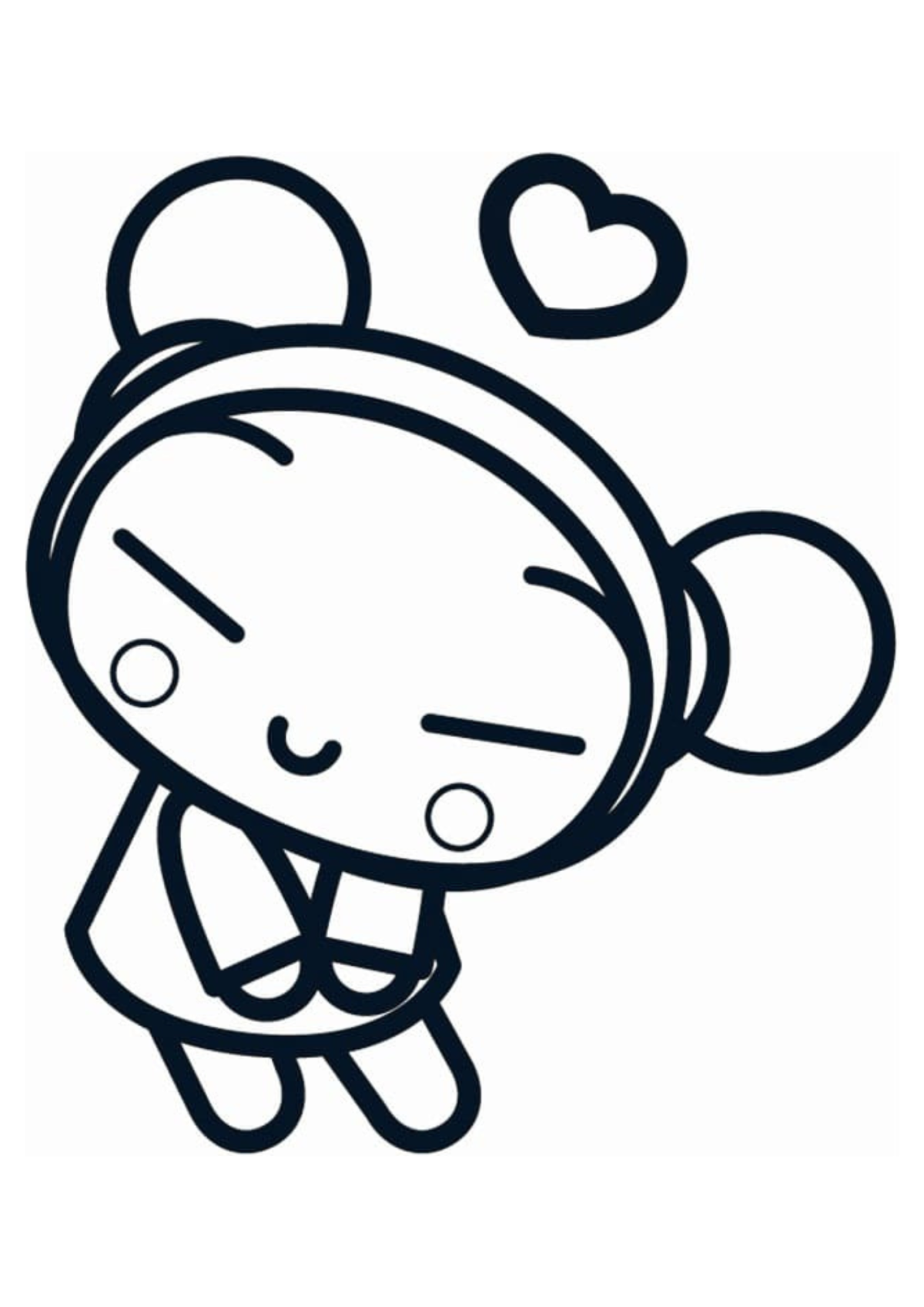 Desenho para Colorir Pucca