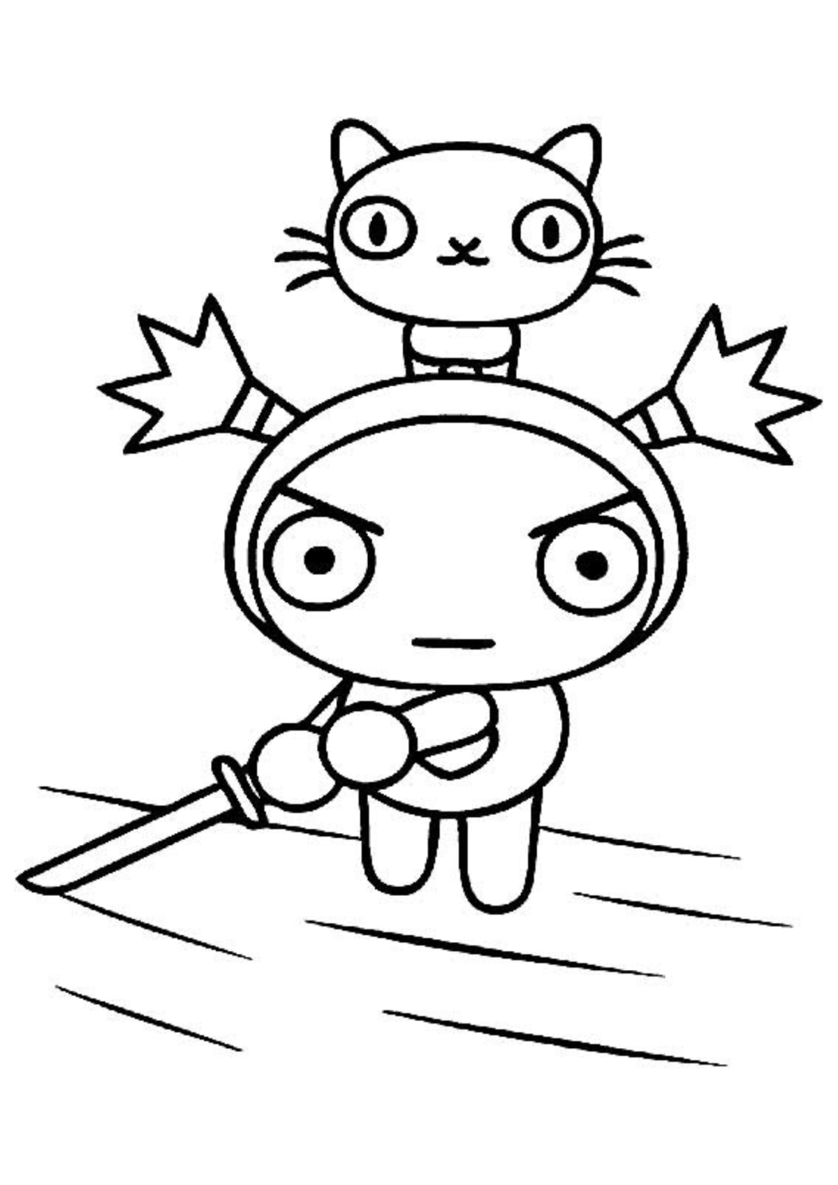 Desenho para Colorir Pucca