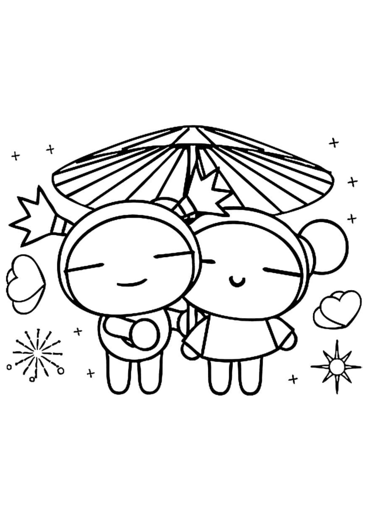 Desenho para Colorir Pucca