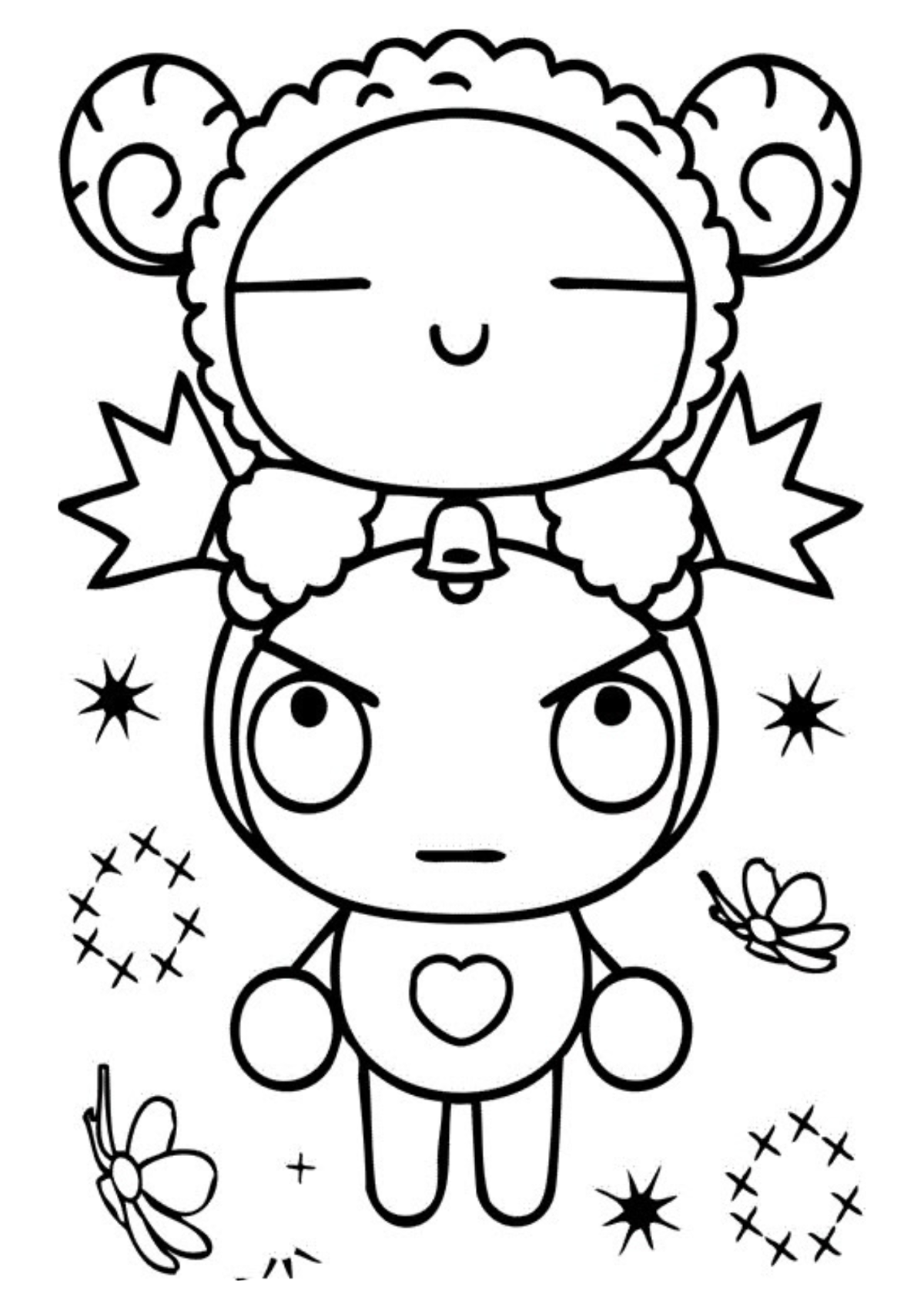Desenho para Colorir Pucca