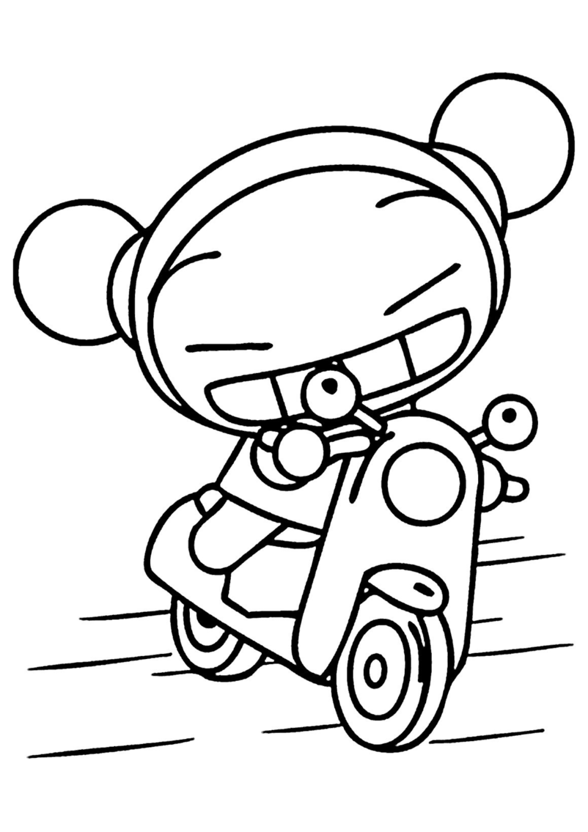 Desenho para Colorir Pucca