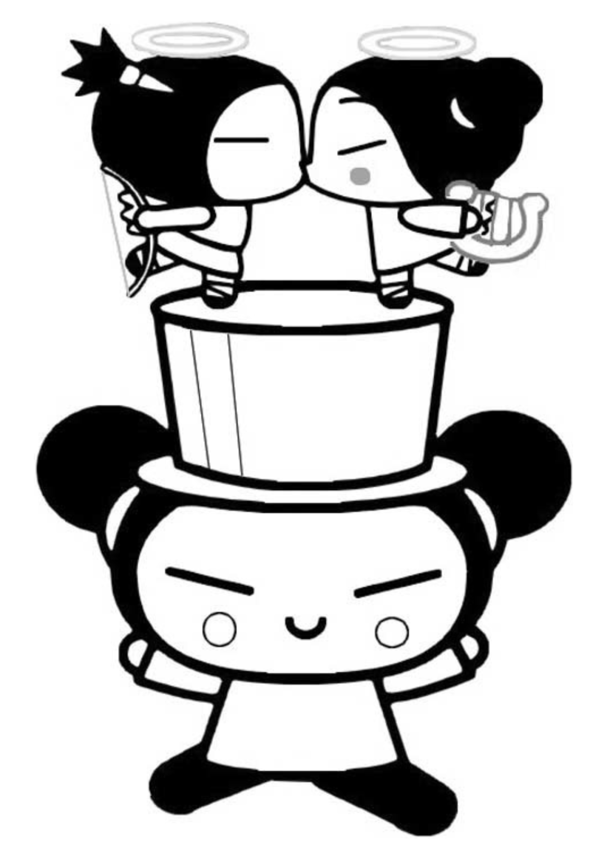 Desenho para Colorir Pucca