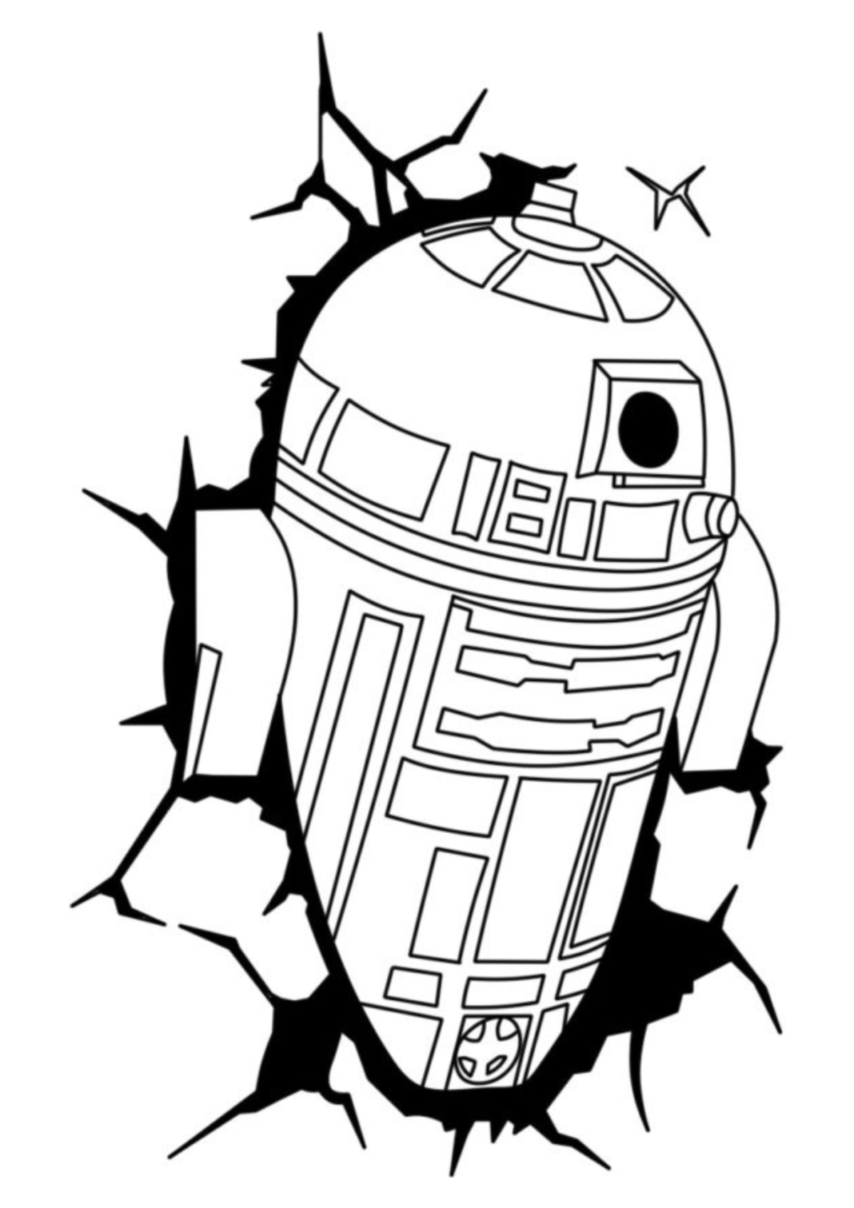 Desenho para Colorir R2-D2