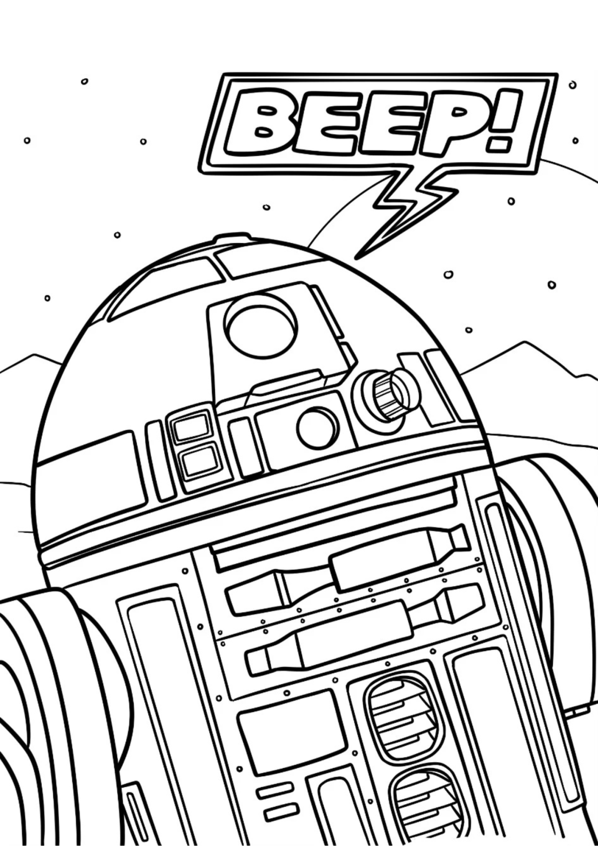 Desenho para Colorir R2-D2