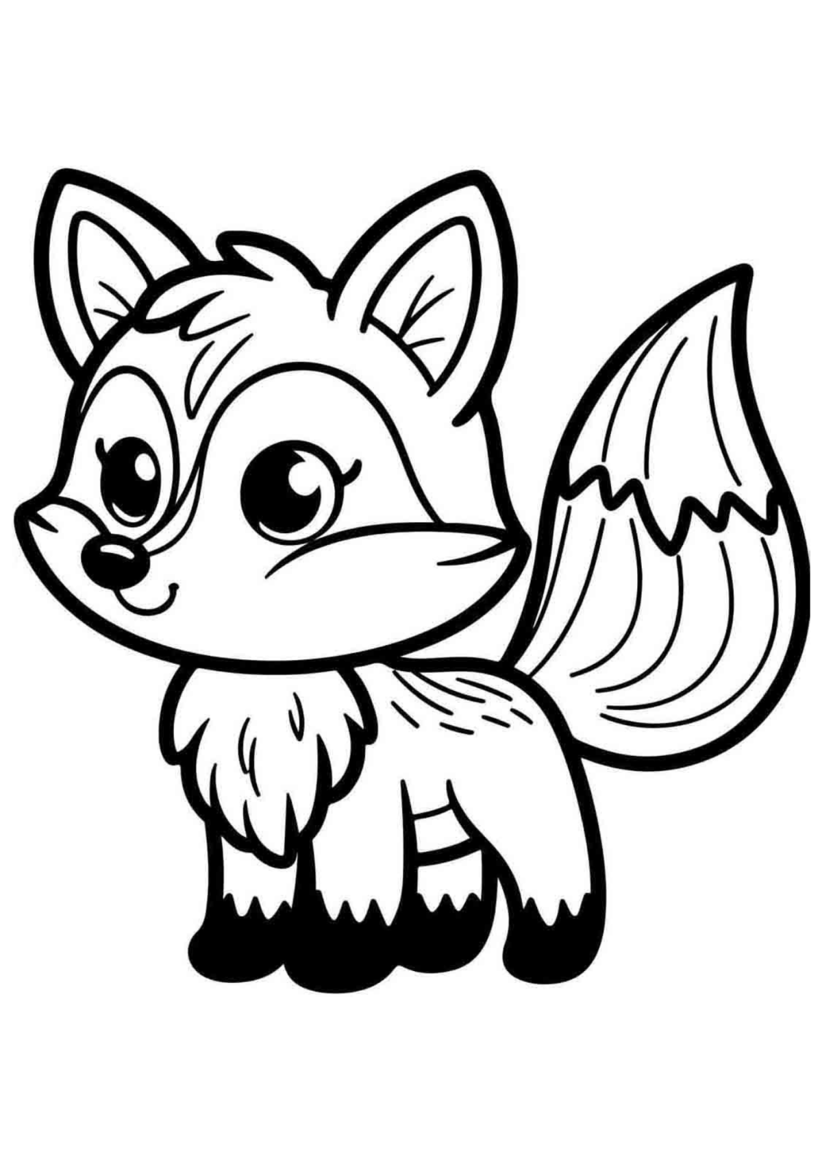 Desenho para Colorir Raposa