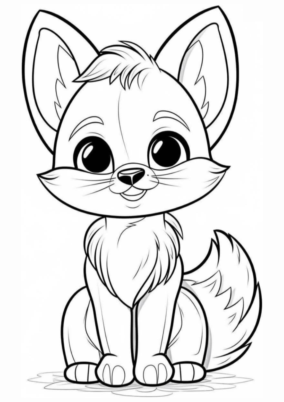 Desenho para Colorir Raposa