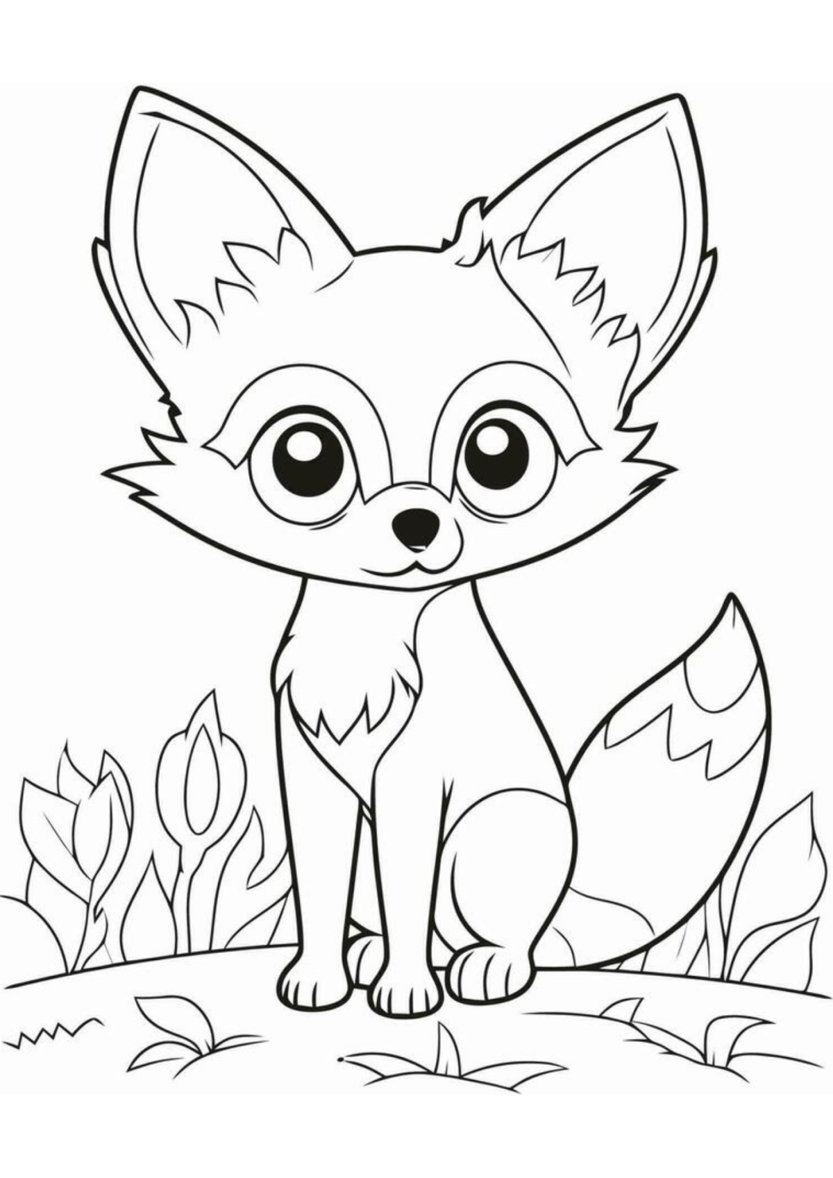 Desenho para Colorir Raposa