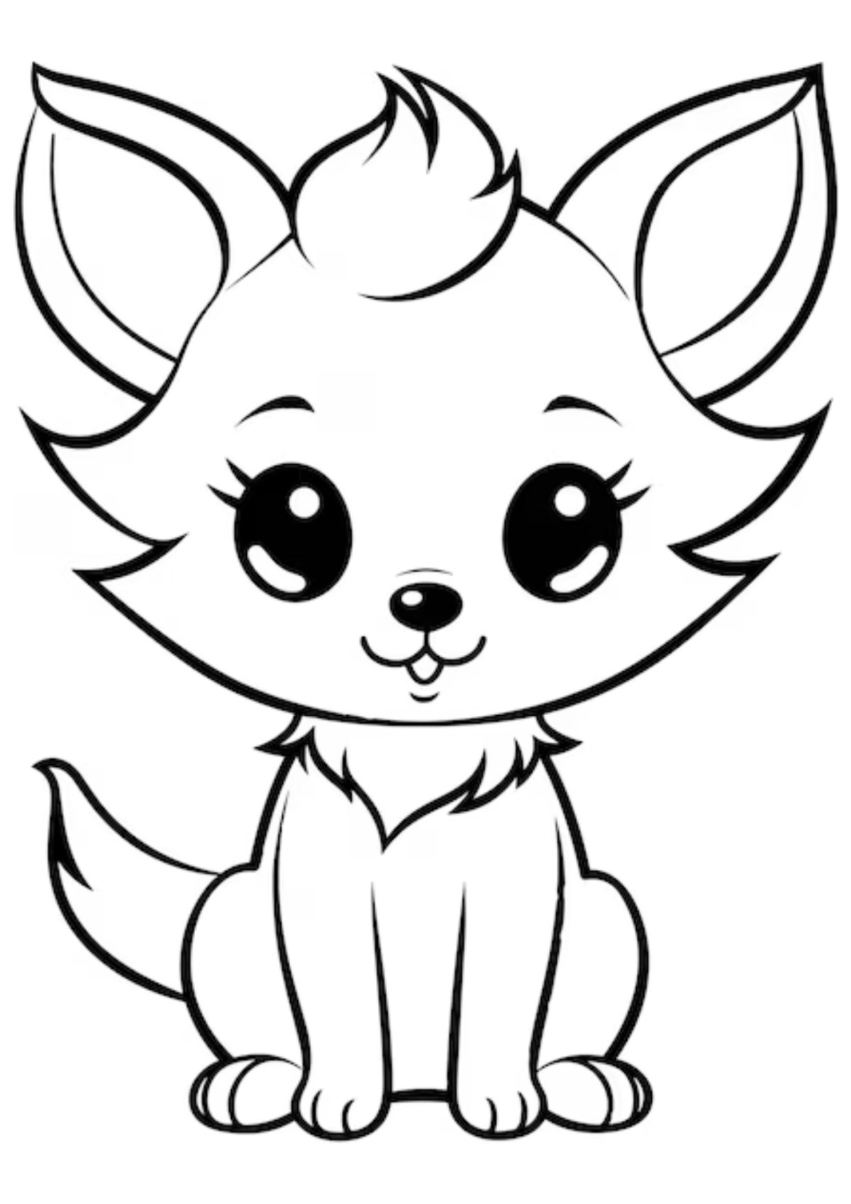 Desenho para Colorir Raposa