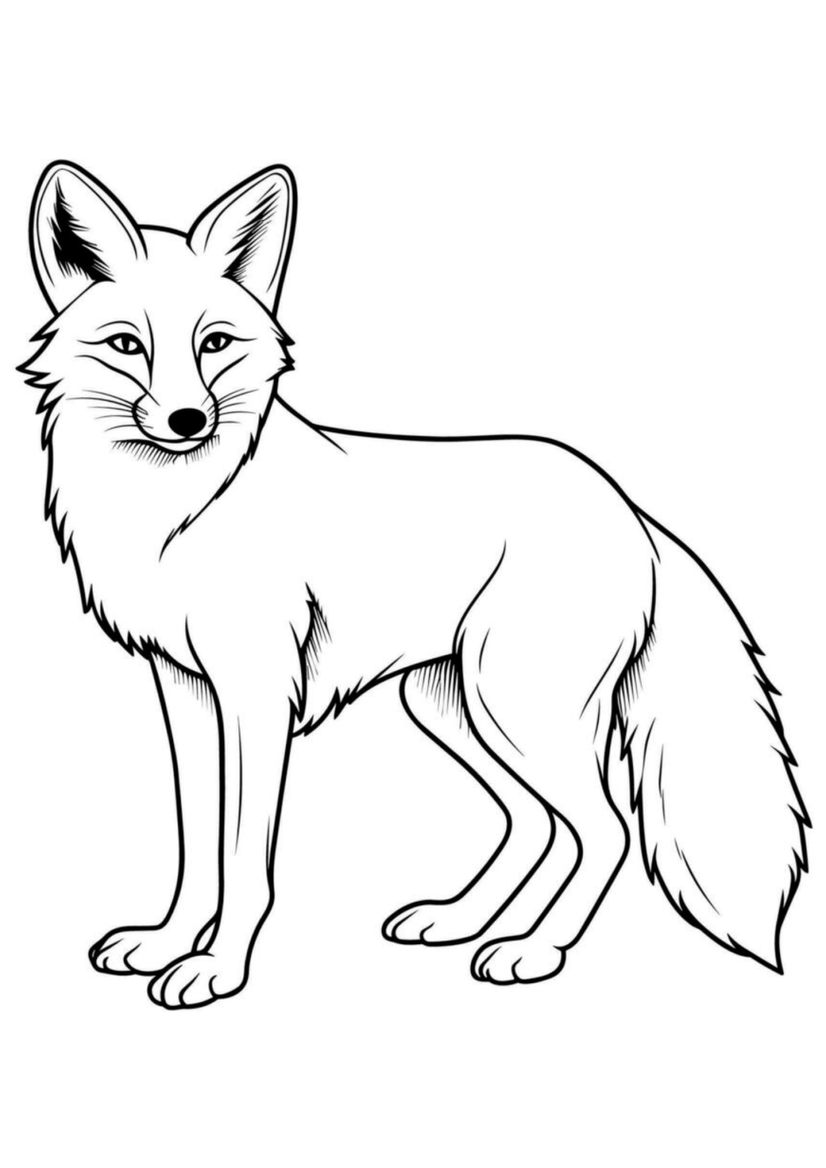 Desenho para Colorir Raposa