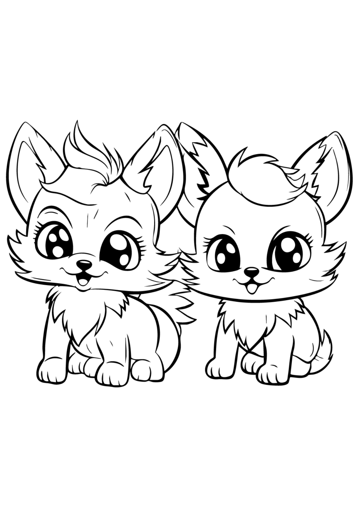 Desenho para Colorir Raposa
