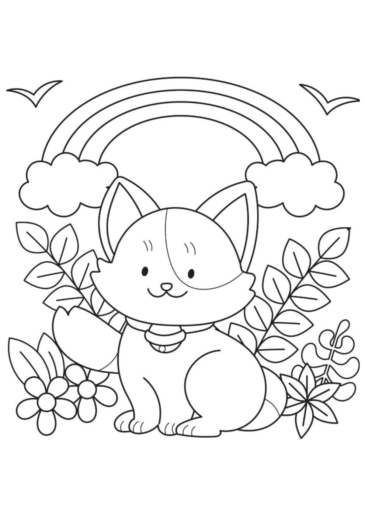 Desenho para Colorir Raposa