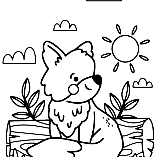 Desenho para Colorir Raposa