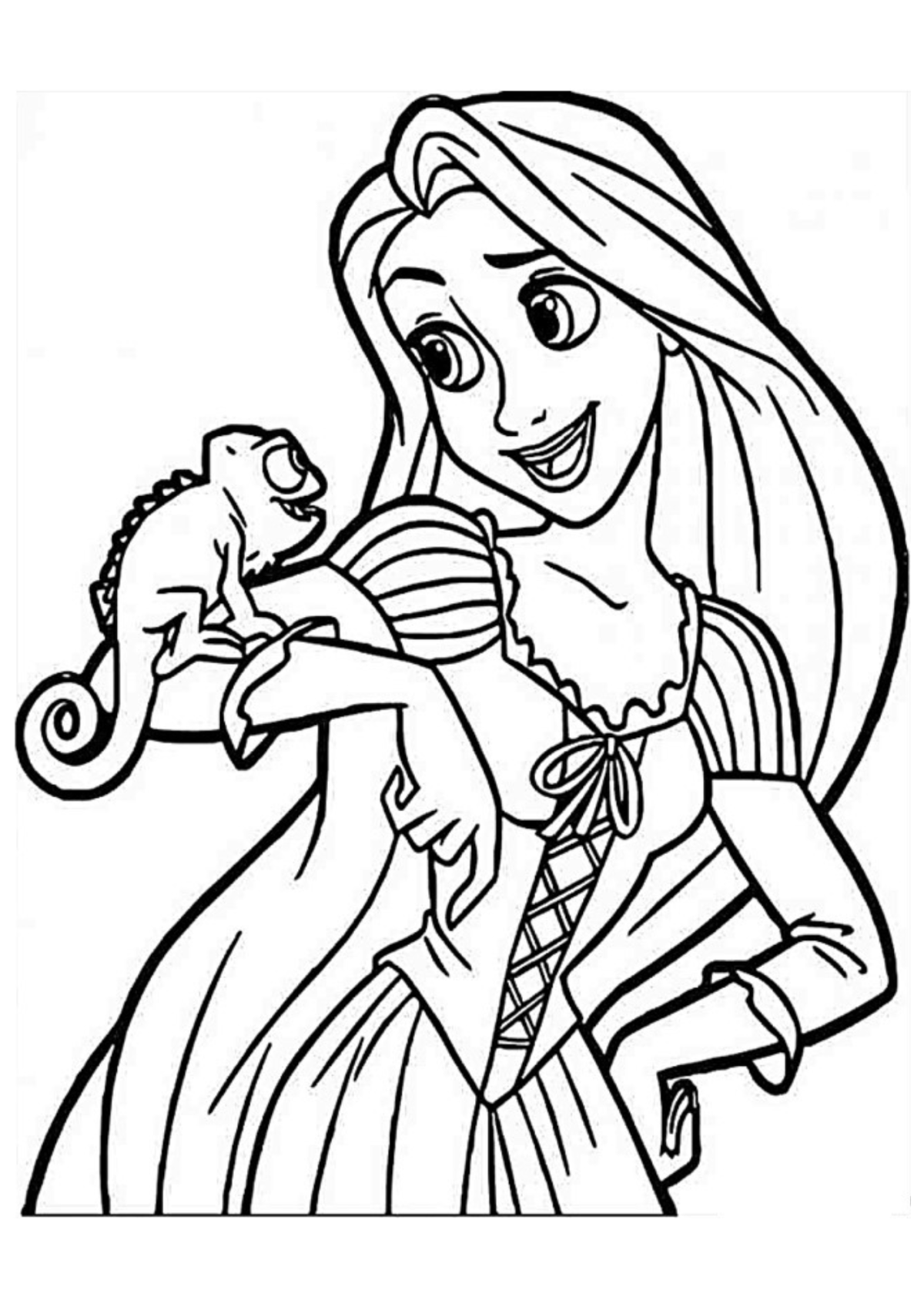 Desenho para Colorir Rapunzel