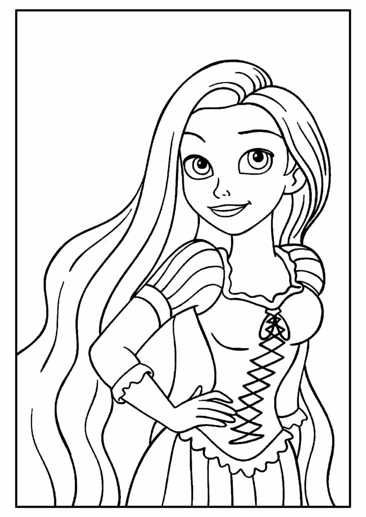 Desenho para Colorir Rapunzel