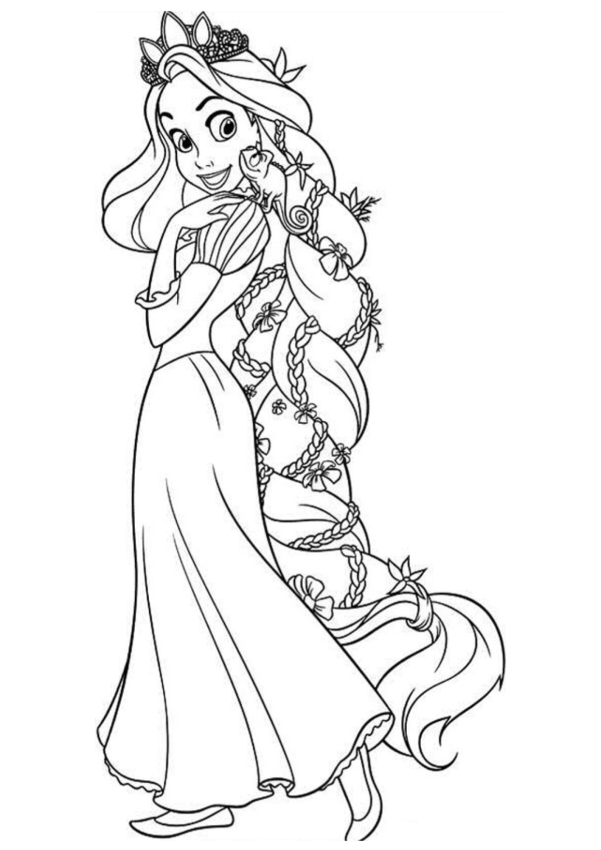Desenho para Colorir Rapunzel