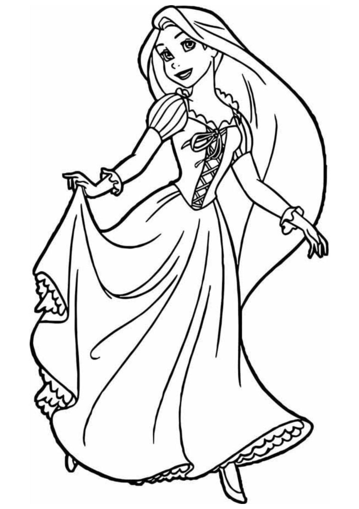 Desenho para Colorir Rapunzel
