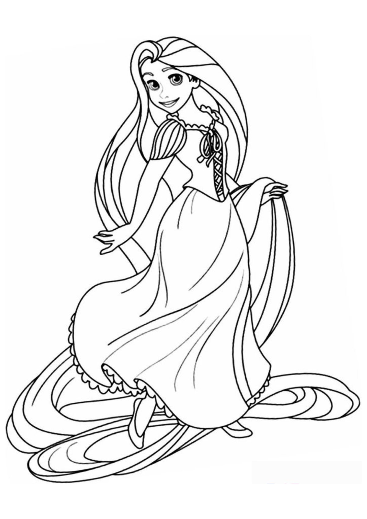 Desenho para Colorir Rapunzel