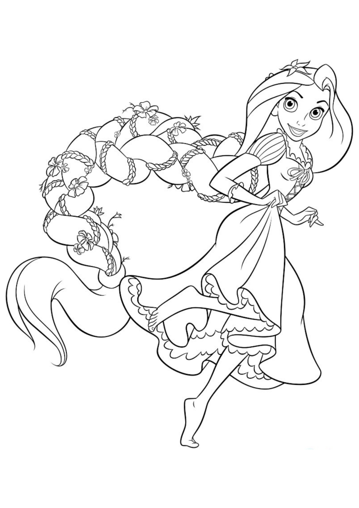 Desenho para Colorir Rapunzel