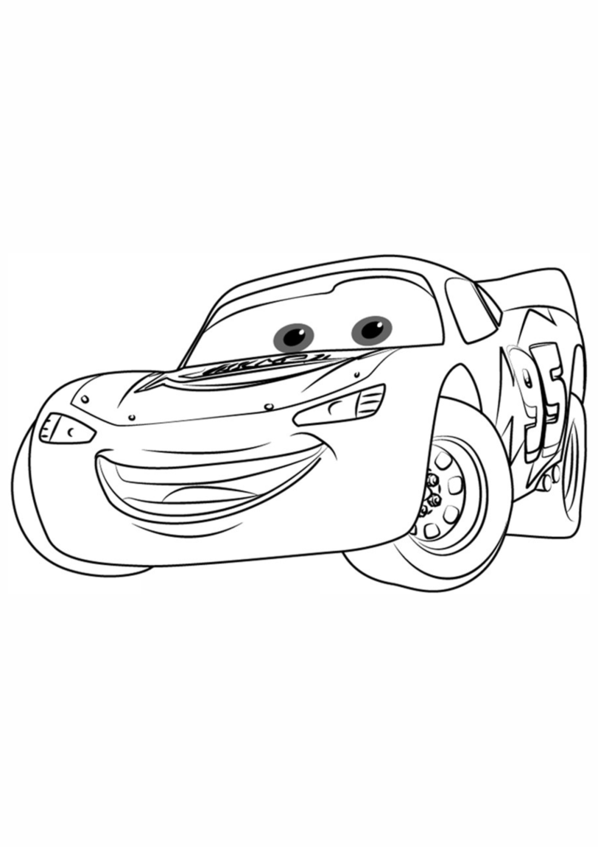 Desenho para Colorir Relampago McQueen