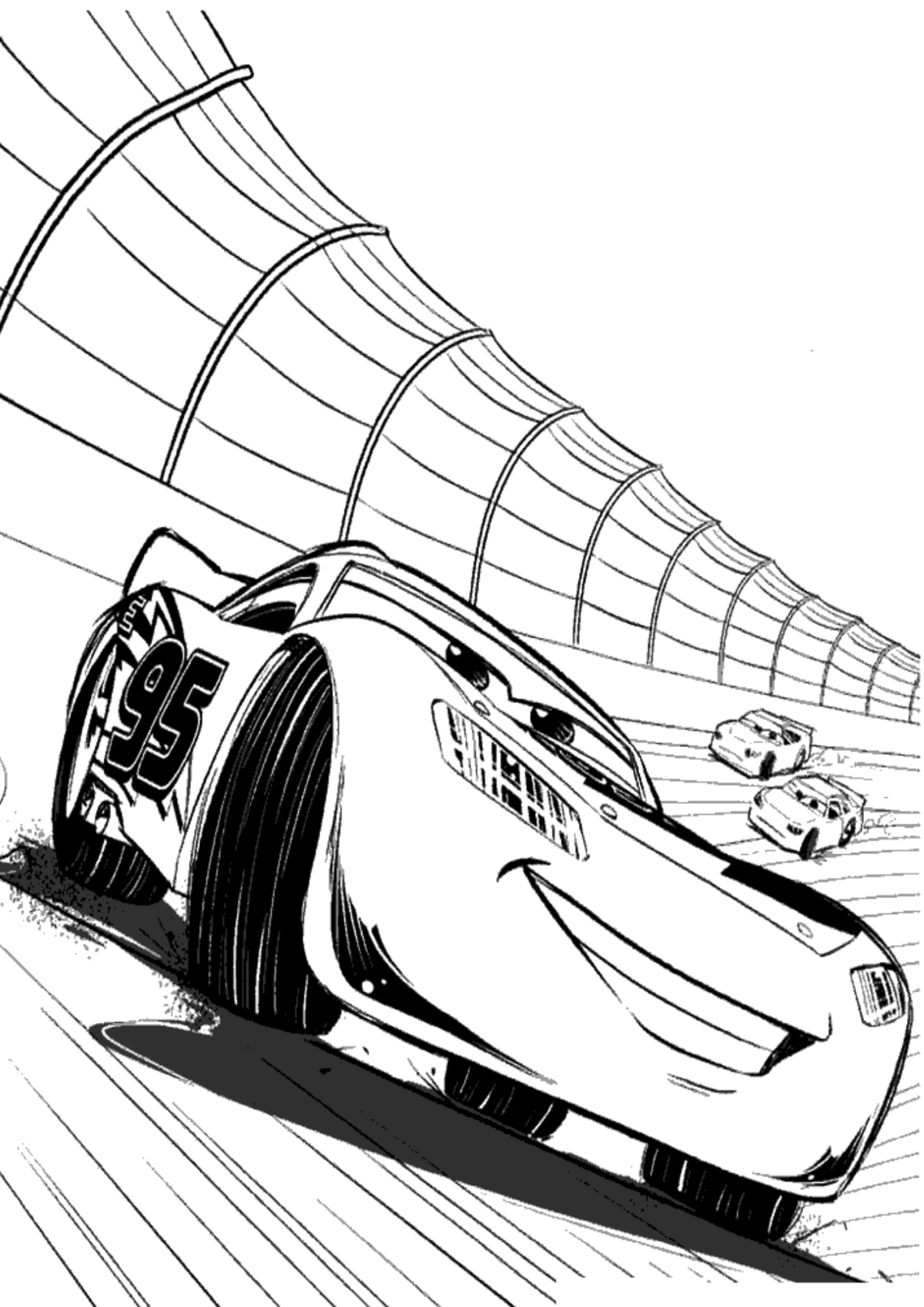 Desenho para Colorir Relampago McQueen