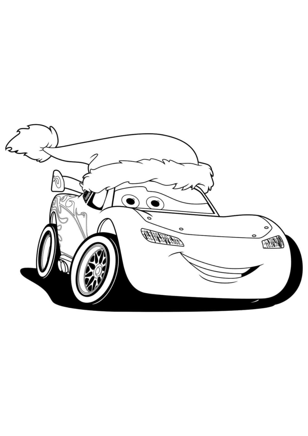 Desenho para Colorir Relampago McQueen