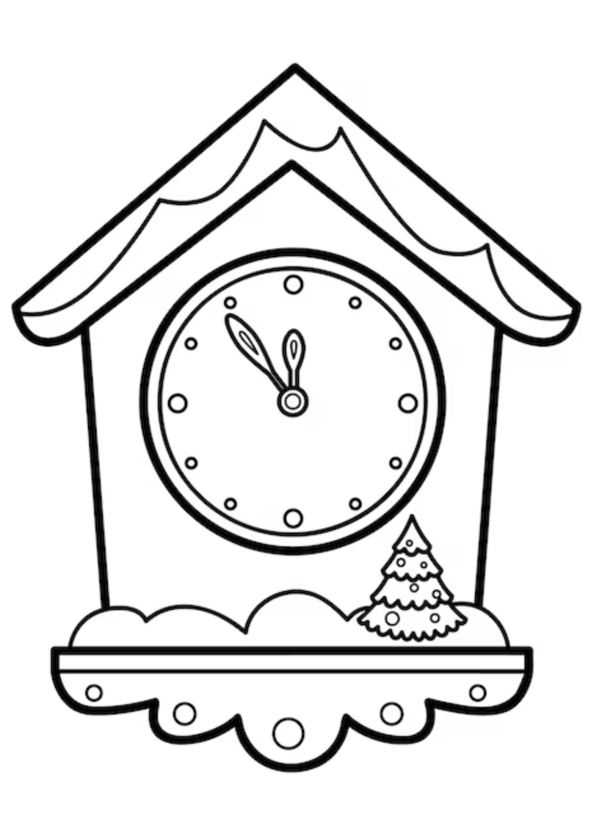 Desenho para Colorir Relógio