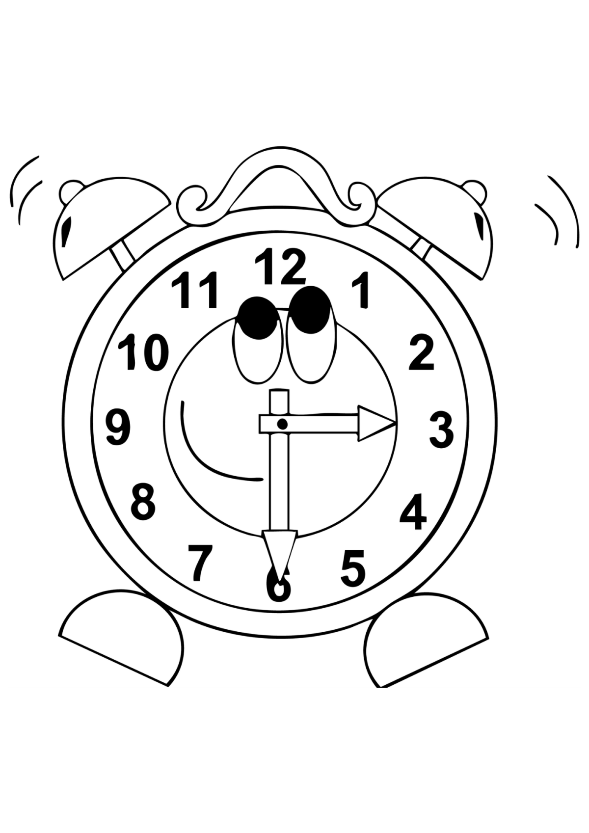 Desenho para Colorir Relógio