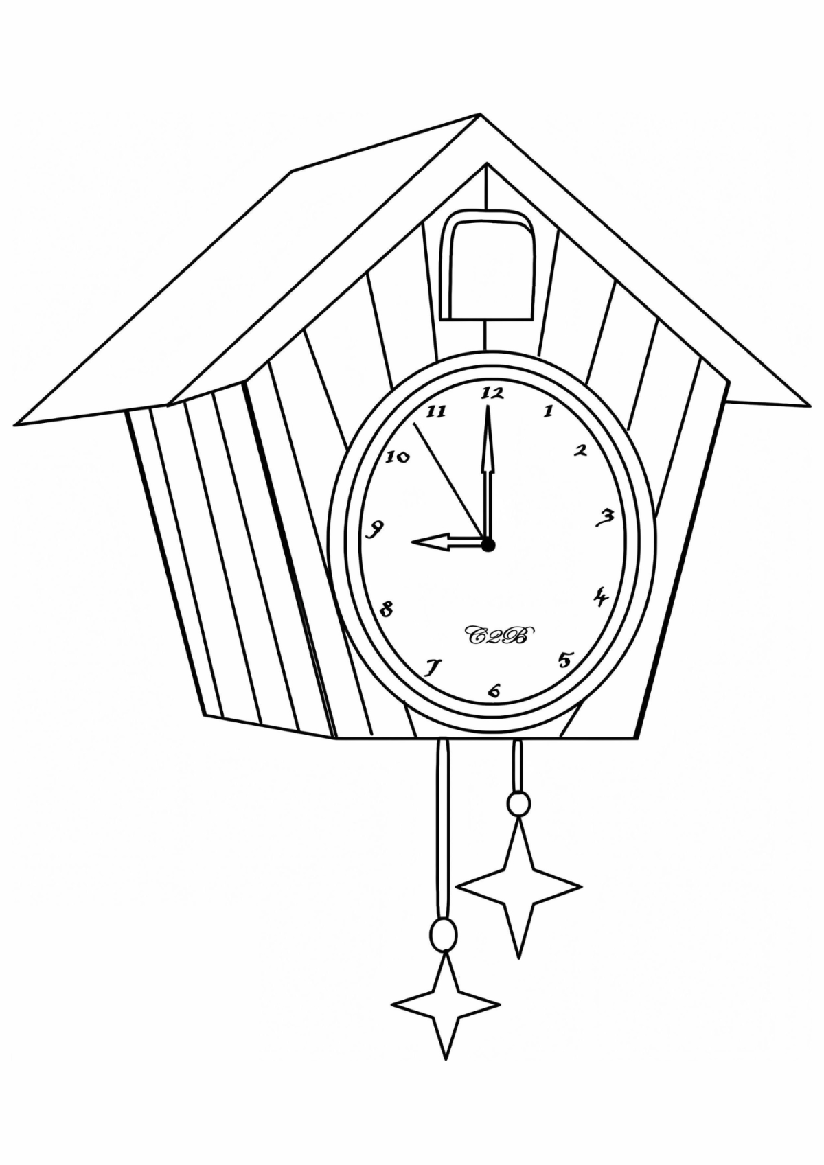 Desenho para Colorir Relógio