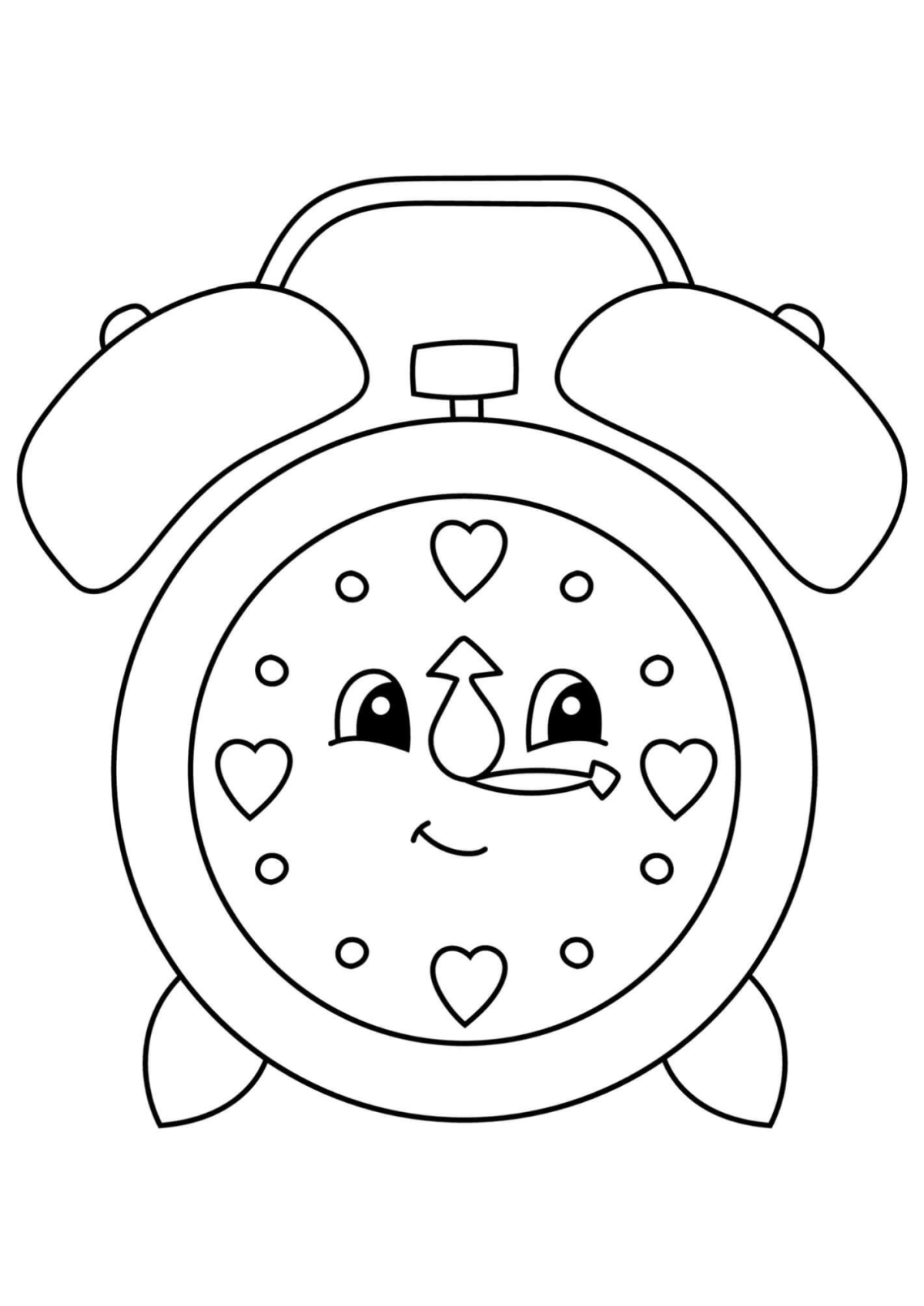 Desenho para Colorir Relógio
