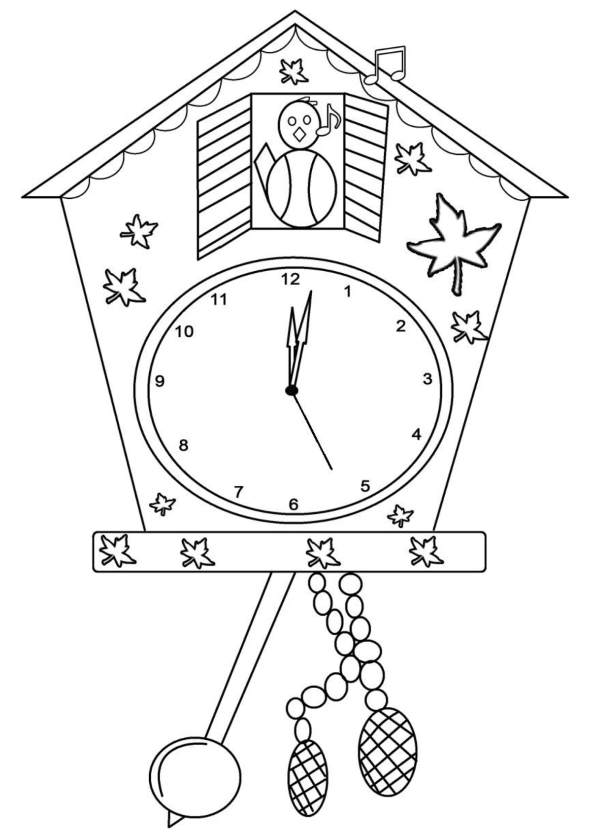 Desenho para Colorir Relógio