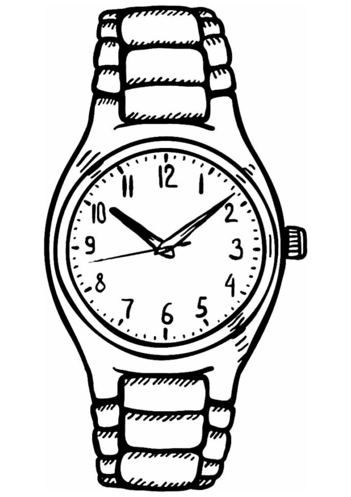 Desenho para Colorir Relógio